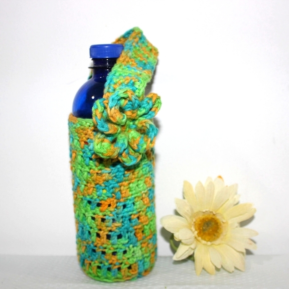 NEW Bottle Carrier/Holder HAND CRAFTED Crochet Handmade - Picture 11 of 16